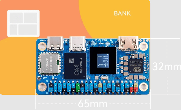 Orange Pi Zero 3W arrives with A733 SoC in 65 × 32 mm design