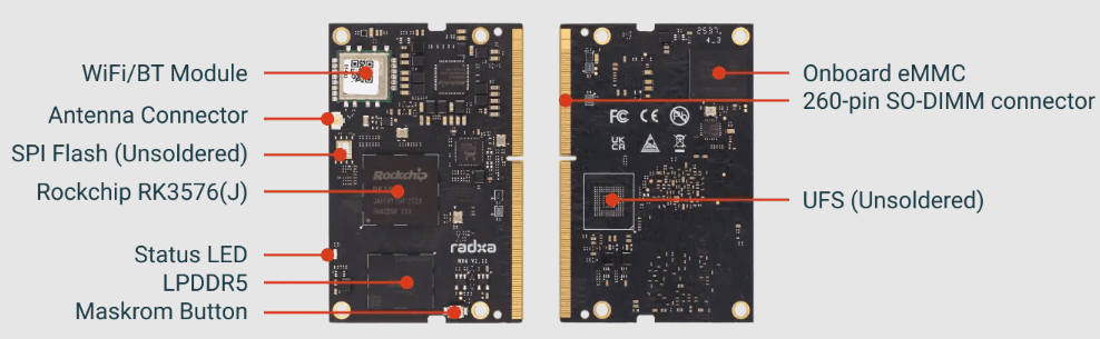Radxa NX4 system-on-module runs RK3576 with LPDDR5 and 6 TOPS AI