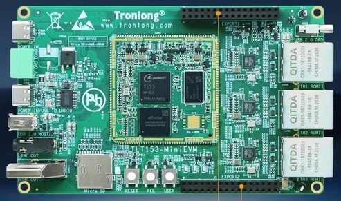 Tronlong TLT153-MiniEVM pairs quad-core Cortex-A7 processing with