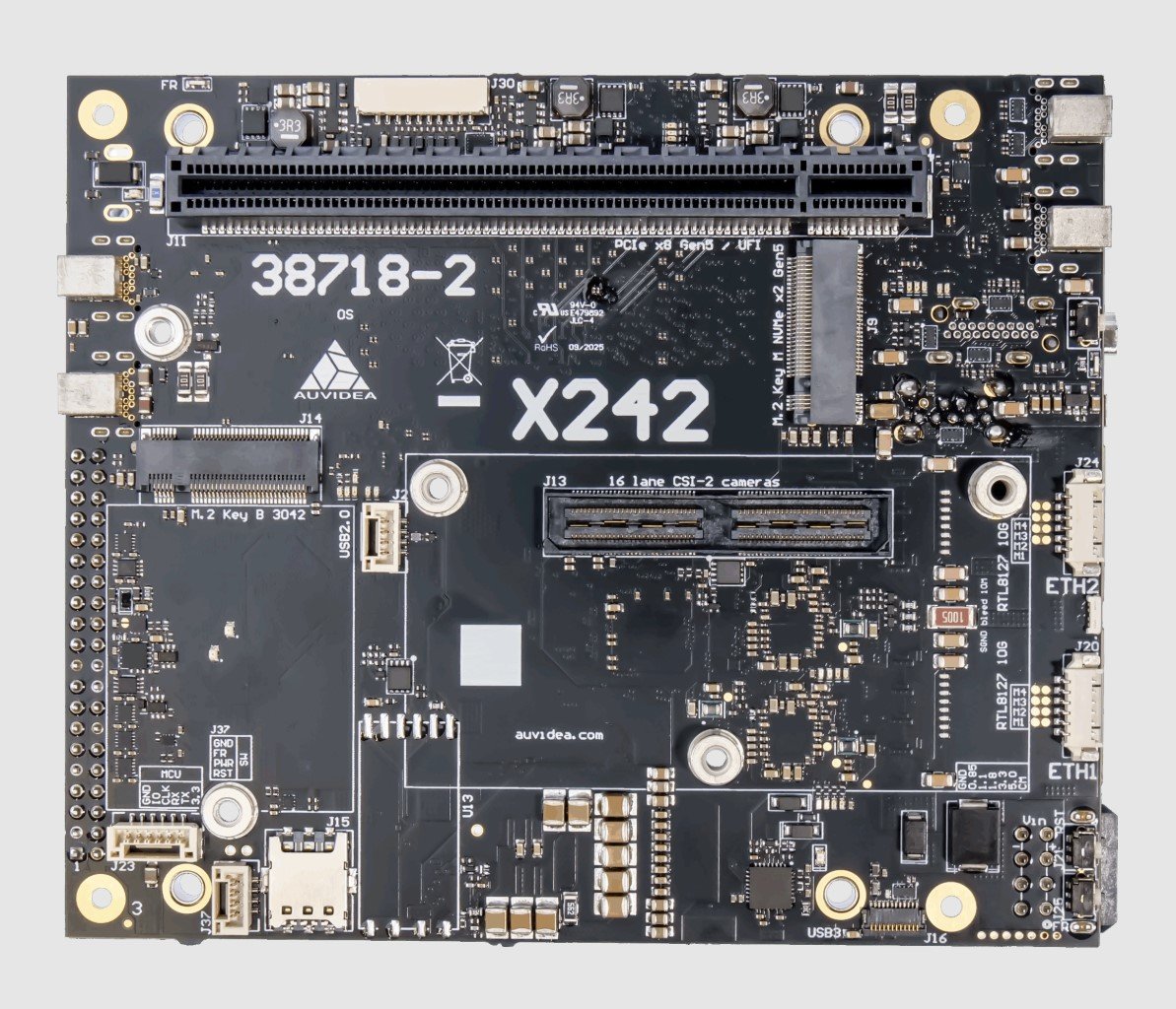 Auvidea X242 Carrier Board Brings Dual 10GbE and PCIe Gen 5 to