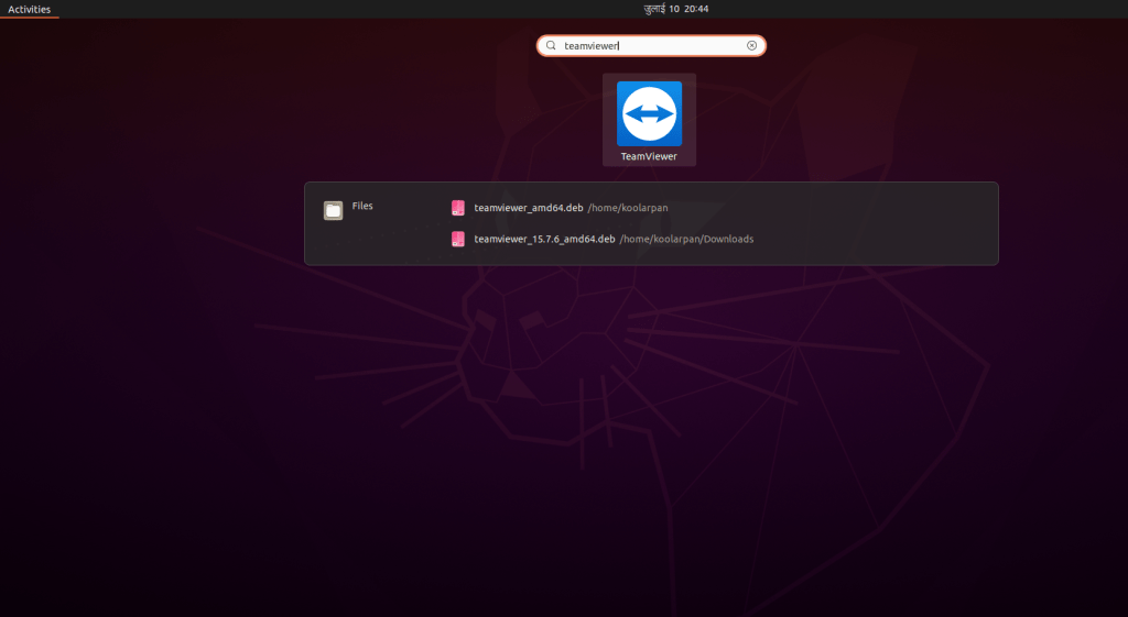 Launching TeamViewer using GUI in Ubuntu 20.04