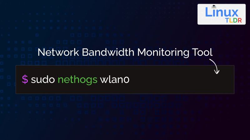How To Monitor Network Traffic In Linux Using Nethogs Tutorial - Elegant Geometric Background - Ultra HD