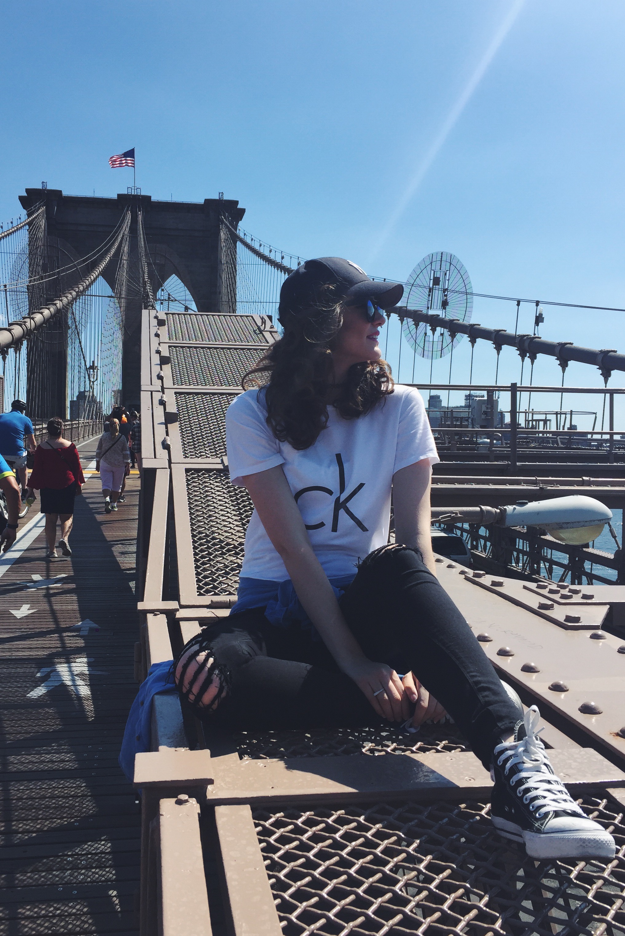 Taking in the city views