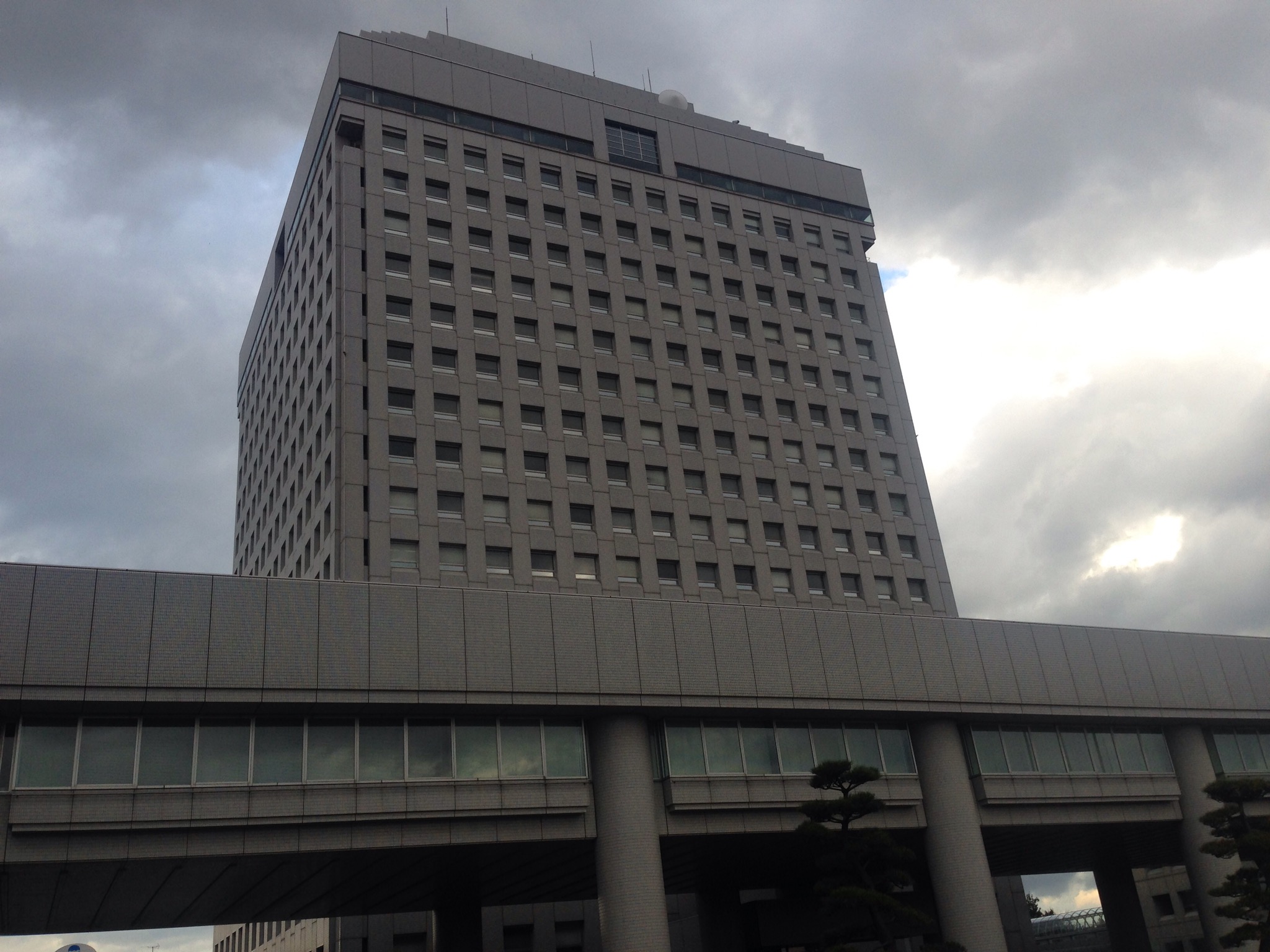 休日の新潟県庁展望台 圧倒的なスタイル