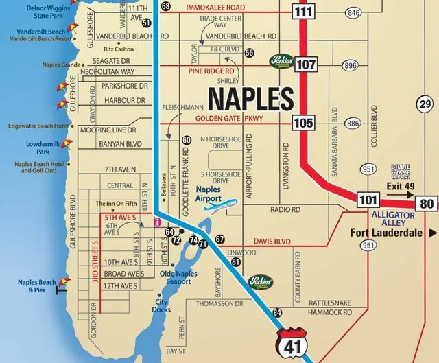 Road Map Naples Fl Naples Fl Map 640w 