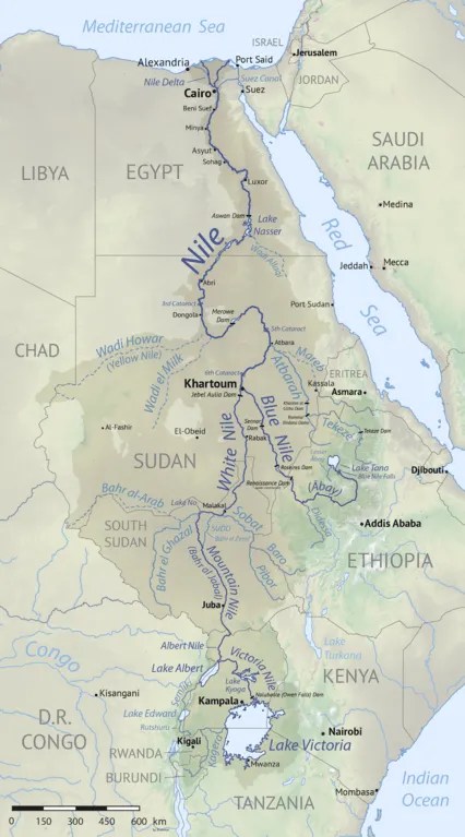 World Map Nile River Nile Basin Map 640w 