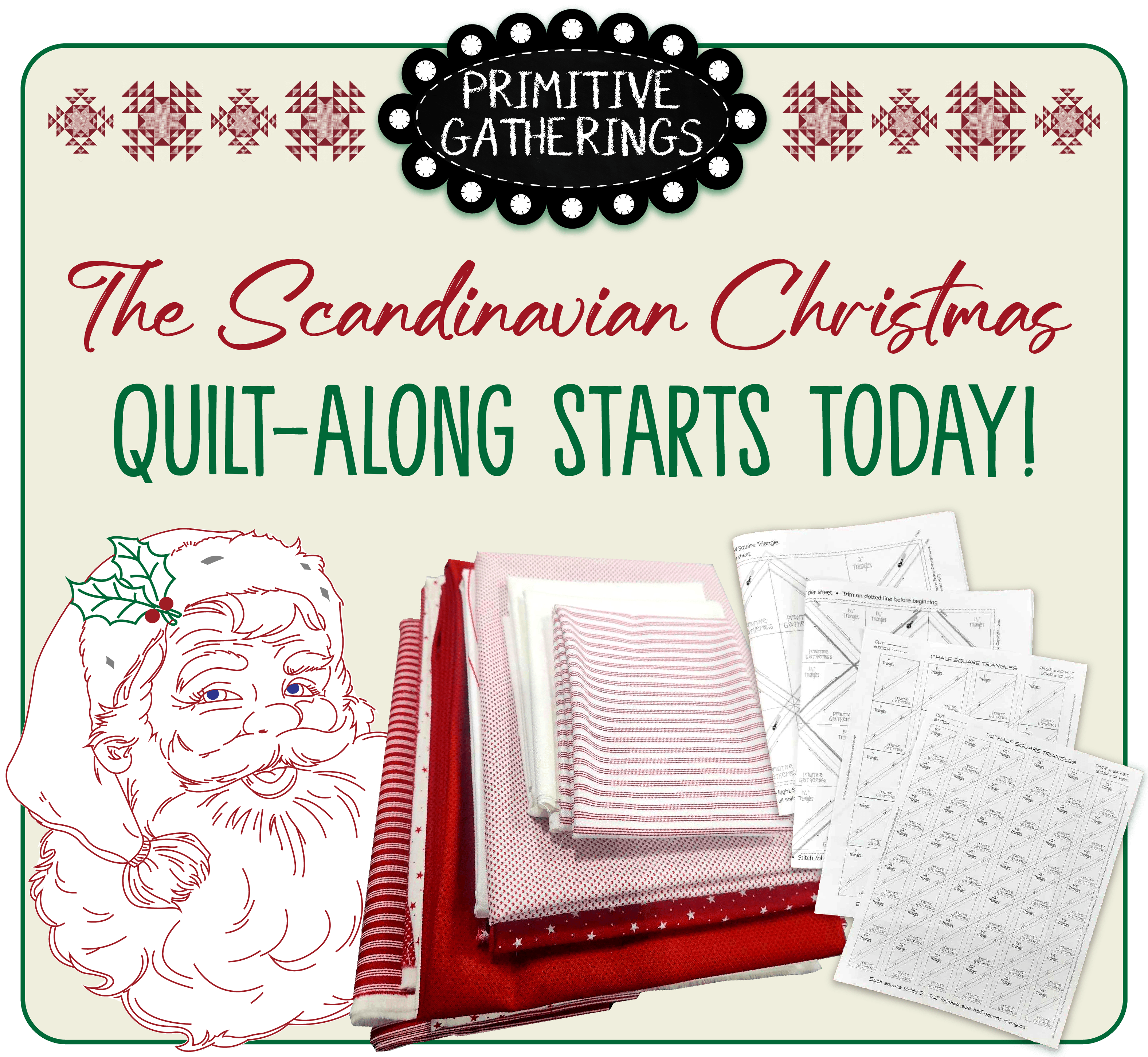 The Scandinavian Christmas Quilt-Along Starts TODAY!