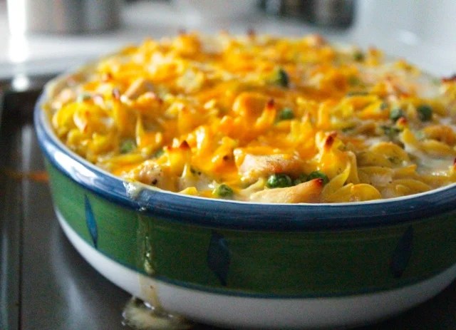 Hearty Chicken & Noodle Casserole I LisaGCooks.com