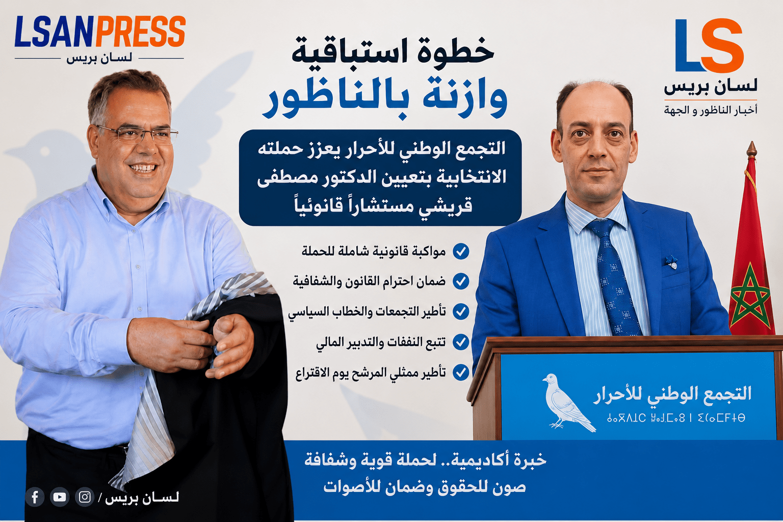 التجمع الوطني للأحرار بالناظور يعزز حملته الانتخابية بتأطير قانوني
