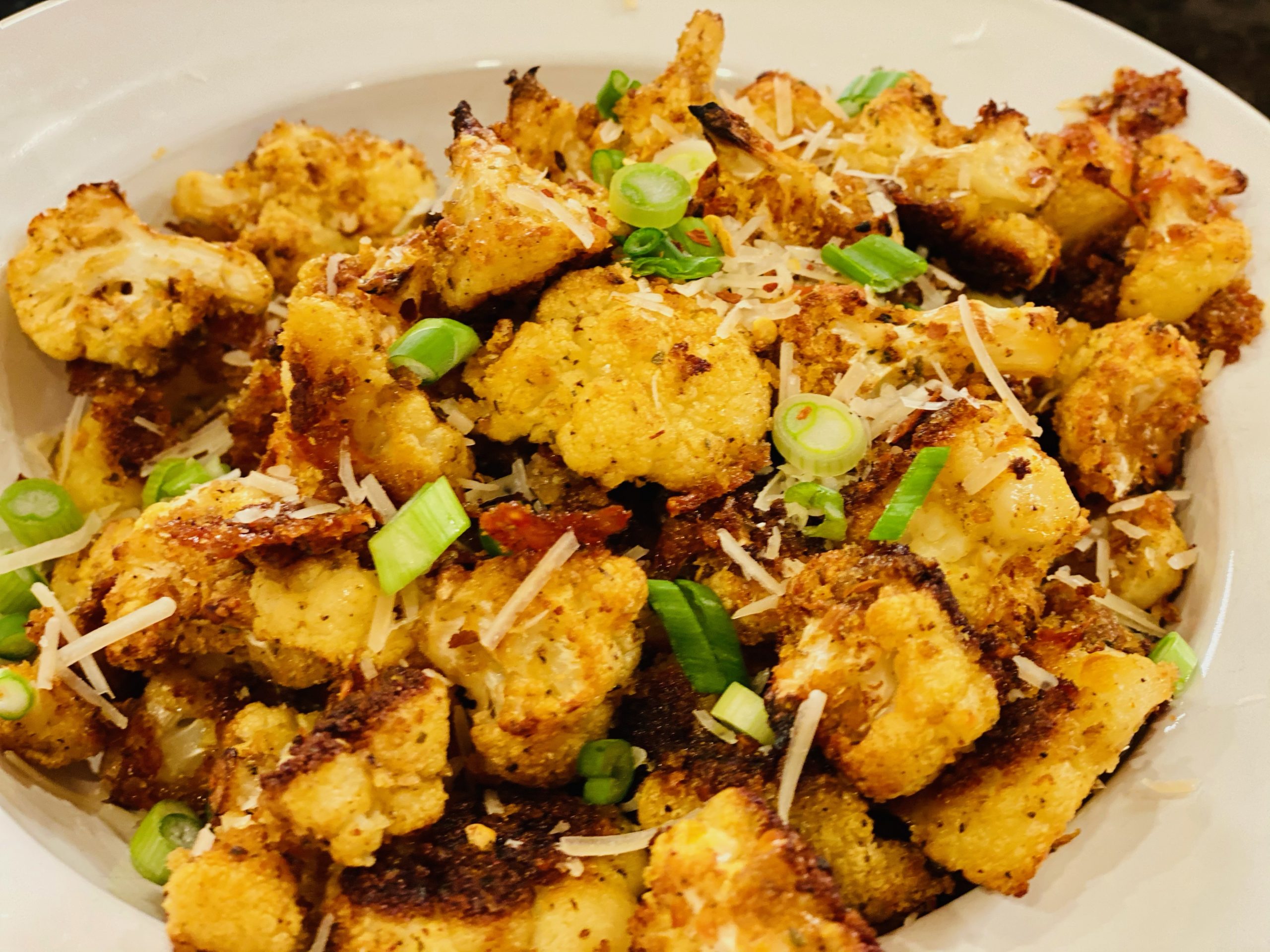 Oven Roasted PankoParmesan Cauliflower Lisa Robertson