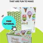 Pinterest graphic for pop out birthday card