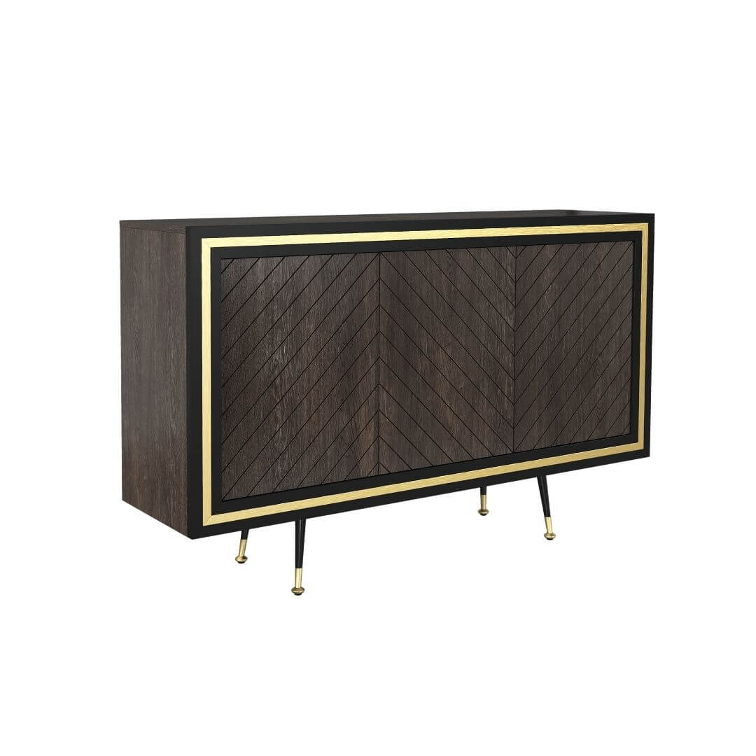 Komoda 155 cm dąb onyx ELEGANCE