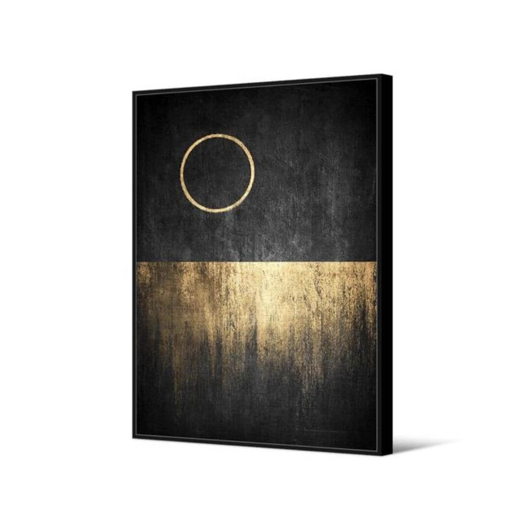 Nowoczesny obraz czarno-złoty 102,6 x 142,6 cm
