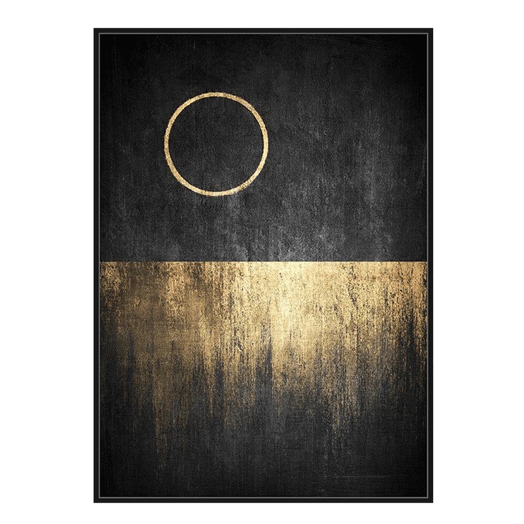 Nowoczesny obraz czarno-złoty 102,6 x 142,6 cm