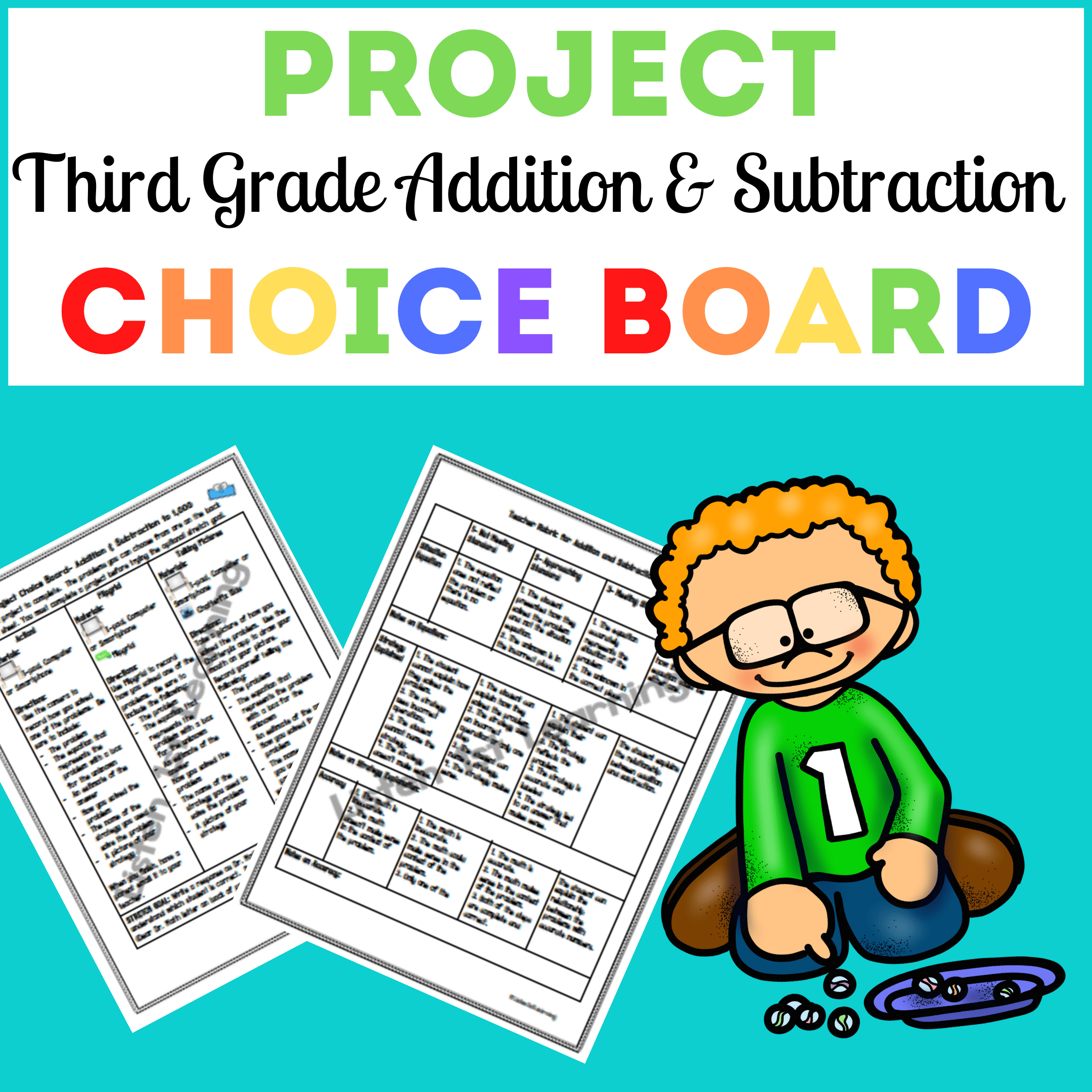 Project Choice Board: Addition & Subtraction