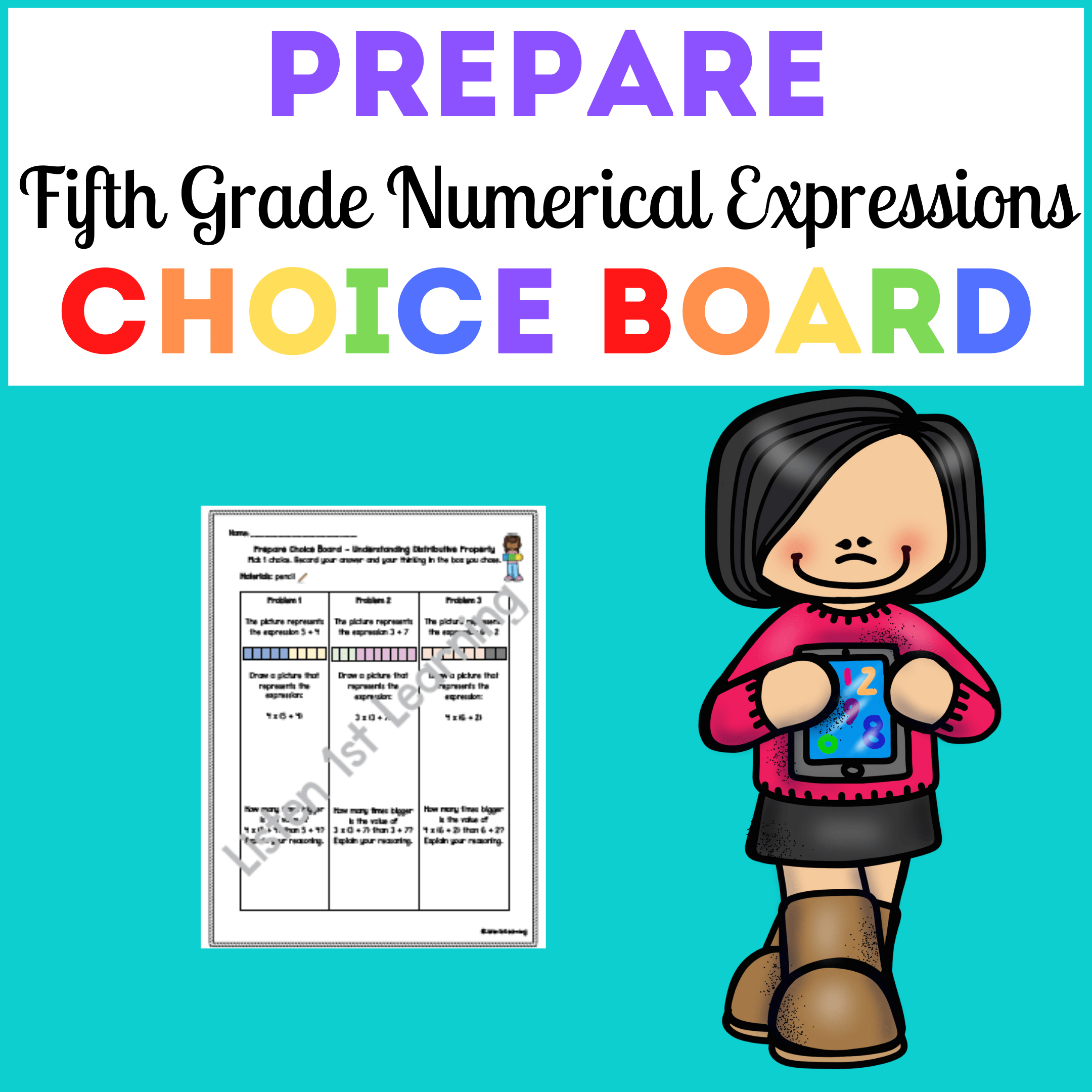Prepare Choice Board: Numerical Expressions