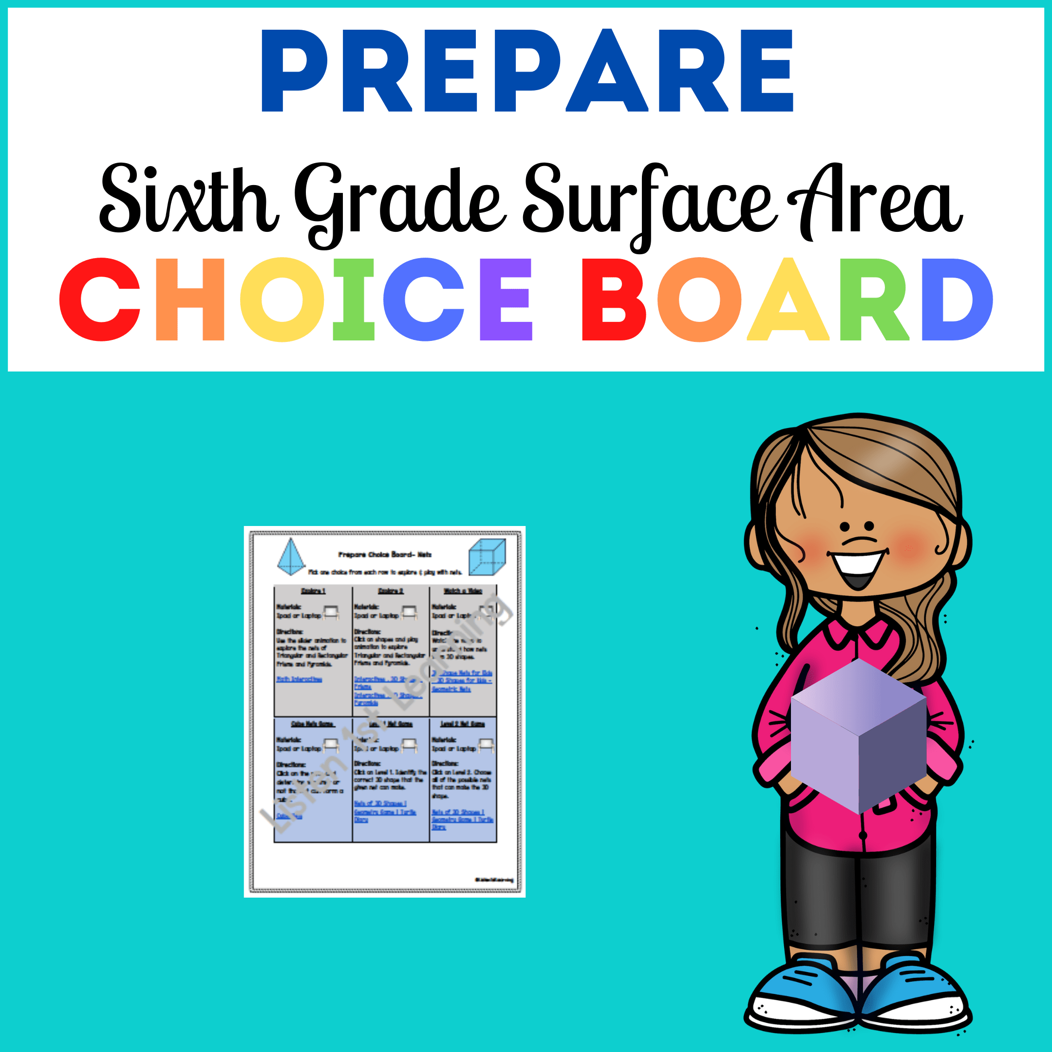 Prepare Choice Board: Surface Area