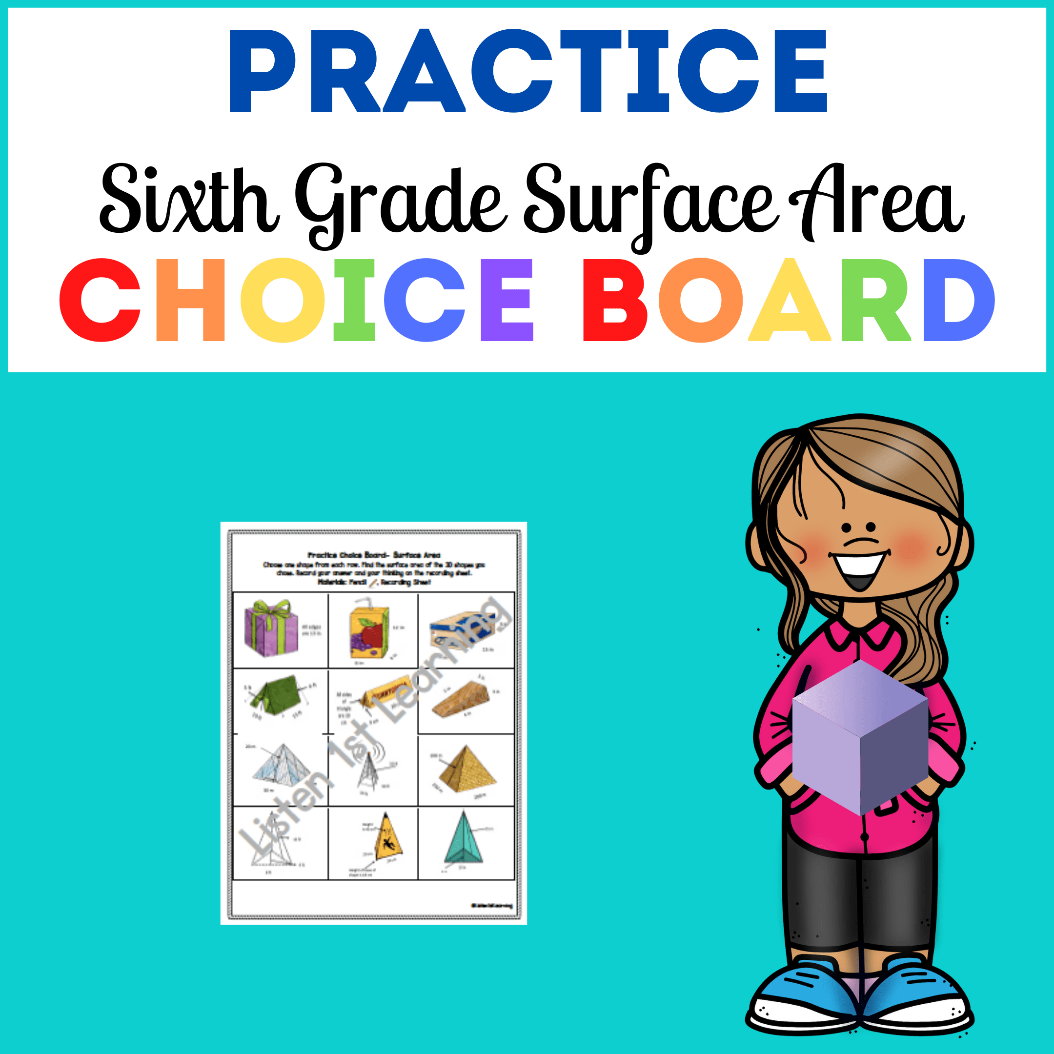 Practice Choice Board: Surface Area