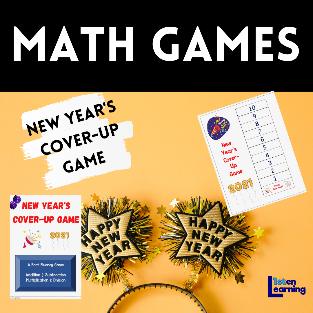 New Year 's Cover-Up Fact Fluency Game