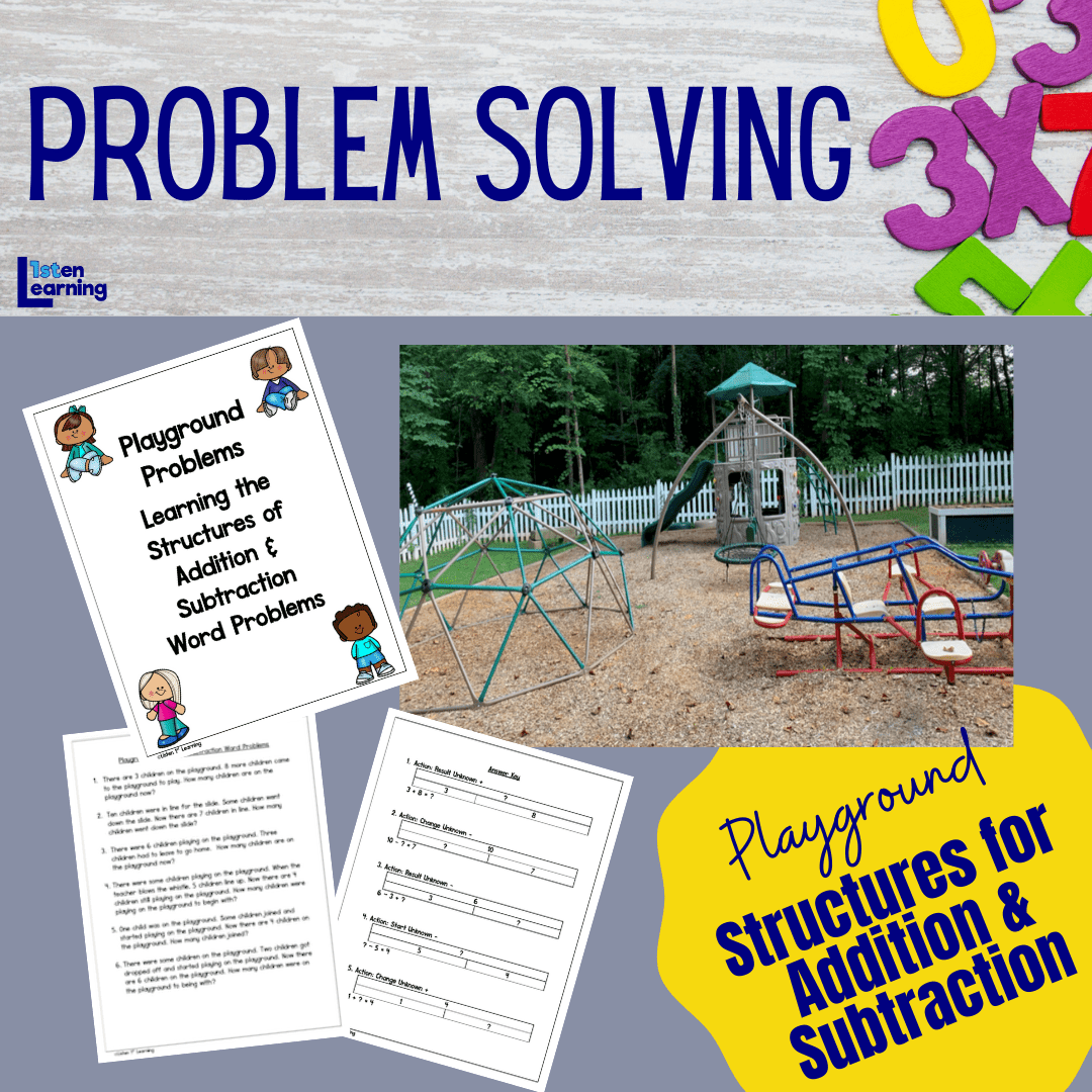 Playground Word Problems and Math Story Mat