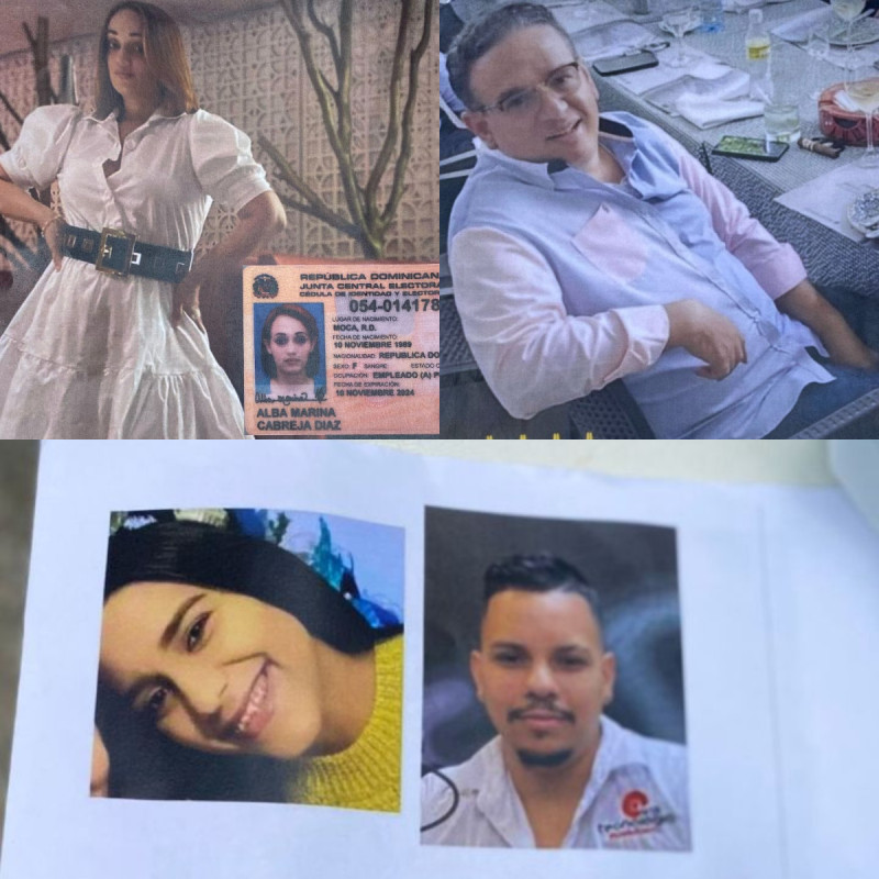 Marina Cabreja Díaz, Máximo Bienvenido Peña, Isamar Sthefanie Soriano Soriano y Edwin Alcides Acosta Valdez, víctimas de la tragedia.