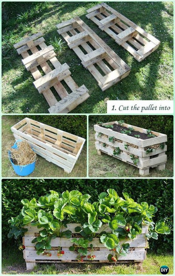 If you are going to be hanging your pallet garden, make sure you have sturdy hooks, because all that soil and wood will make it very heavy. 20+ Creative DIY Planter Projects with Lots of Tutorials - Listing More