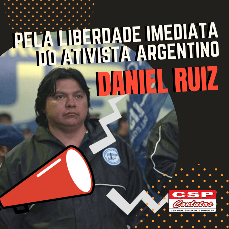 CSP-Conlutas protocola en el Consulado Argentino exigencia de libertad al activista Daniel Ruiz