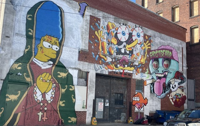SpongeBob and characters mural
