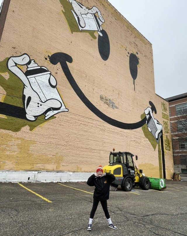 smiley face mural, Worcester