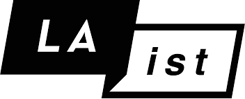 Logo featuring the text 'LAist' in a modern design with contrasting black and white elements.