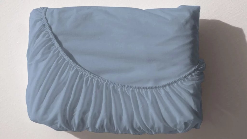 Drap housse 2 en 1 coloris Bleu brise