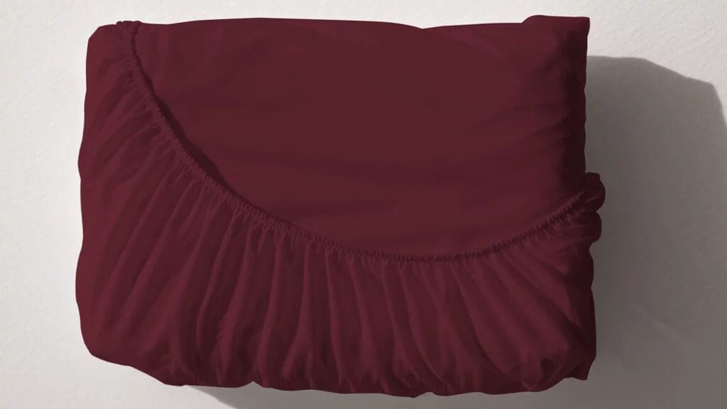 Drap housse 2 en 1 coloris Grenat