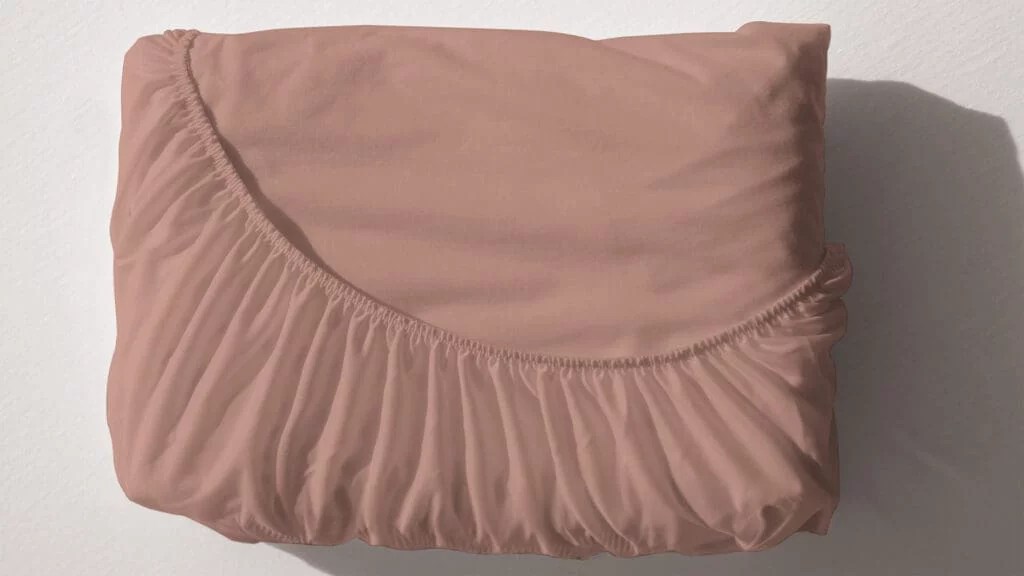 Drap housse 2 en 1 coloris Rose pétale