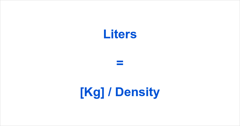 Konversi satuan pengukuran kilogram/liter ke gram/liter (kg/l—g/l). Kg To Liters Converter And Formula How Many Liters In A Kilogram