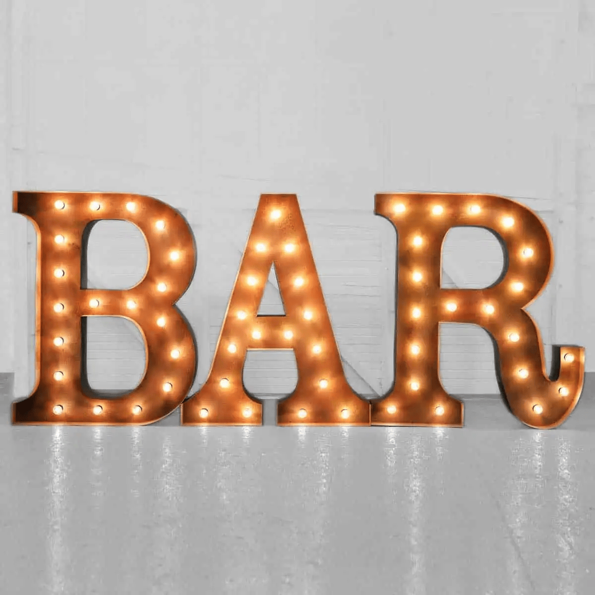 Rustic Bar Light up Letters (1.2m)