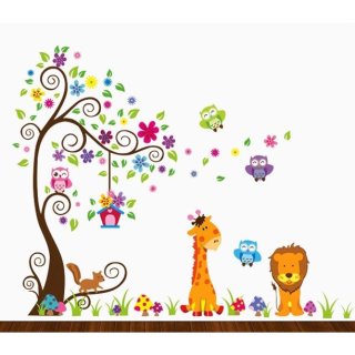 Sticker vinilo autoadhesivo decorativo Árbol con pétalos DF5210