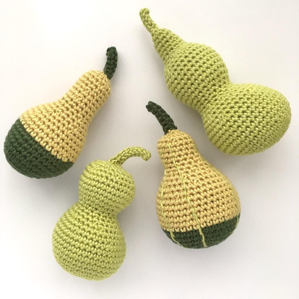 Crocheted decorative gourds