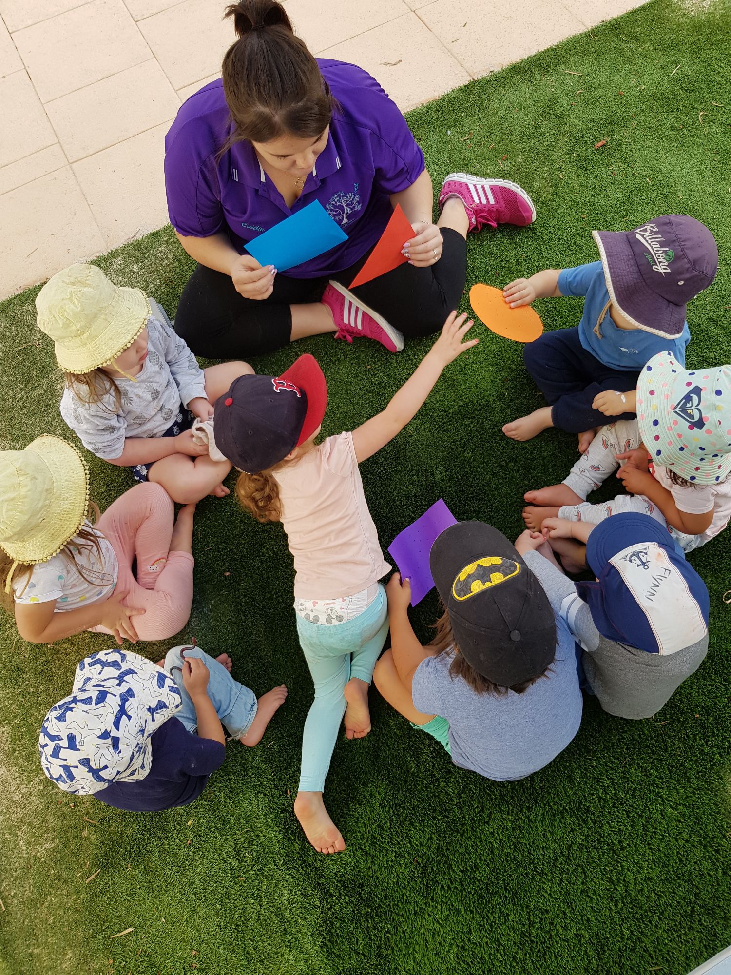 Learning Colours and shapes at Little Learners Falcon