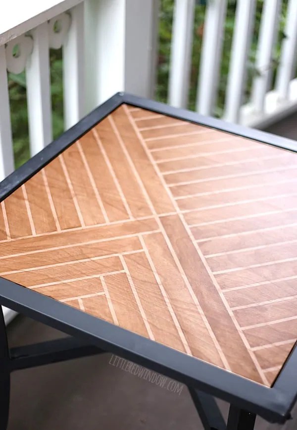 How To Make A Patterned Stained Tabletop Little Red Window