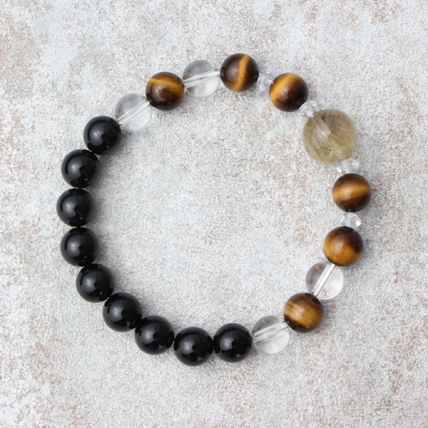 Lサイズ　タイガーアイ.水晶.オニキス¥5,300