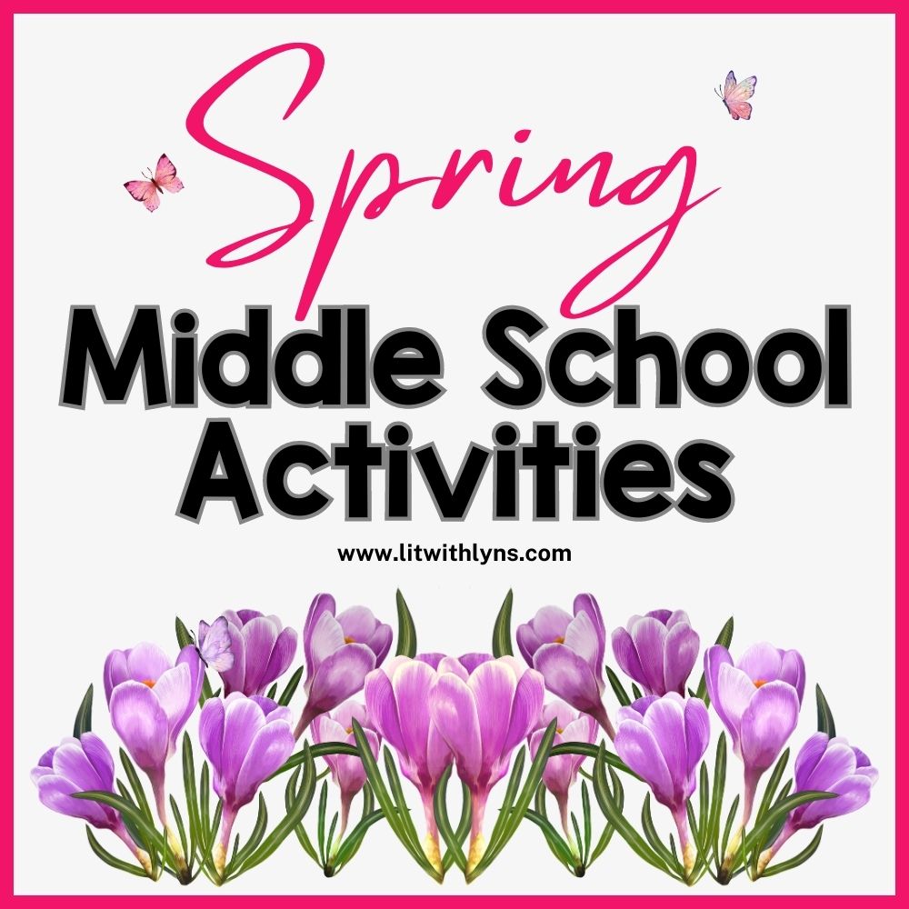 Purple Flowers for Middle School Spring ELA Activities