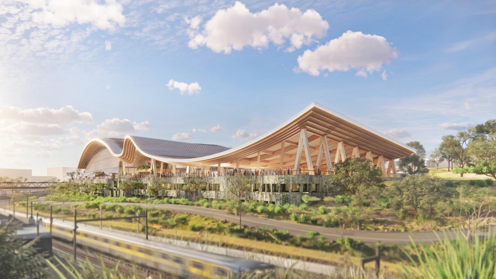 2032 Olympics: New National Aquatics Centre Design Revealed in Brisbane | ARM, NH, Arkhefield (2026)