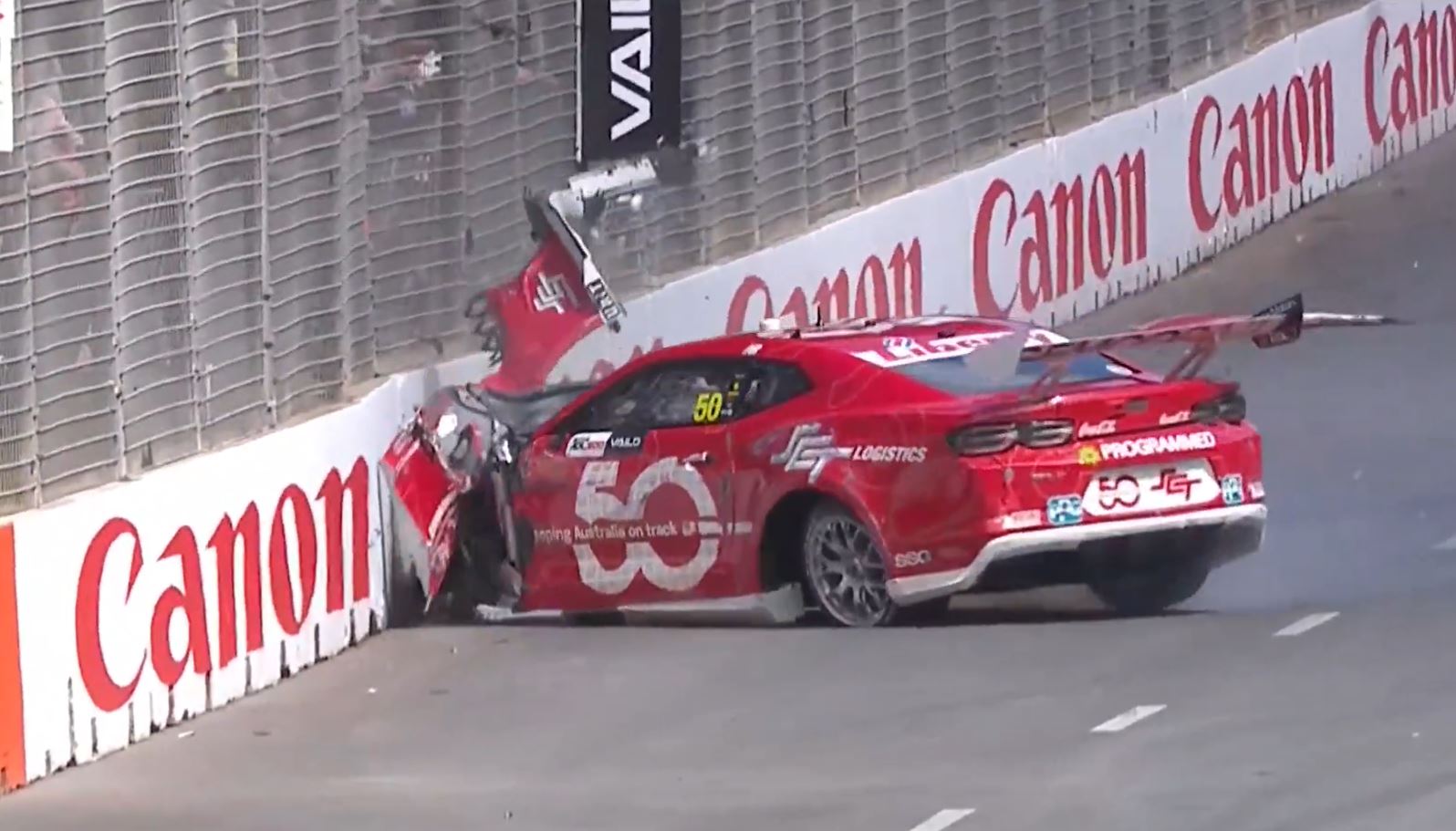 Jaxon Evans survives frightening crash on infamous corner during Adelaide 500 qualifying session