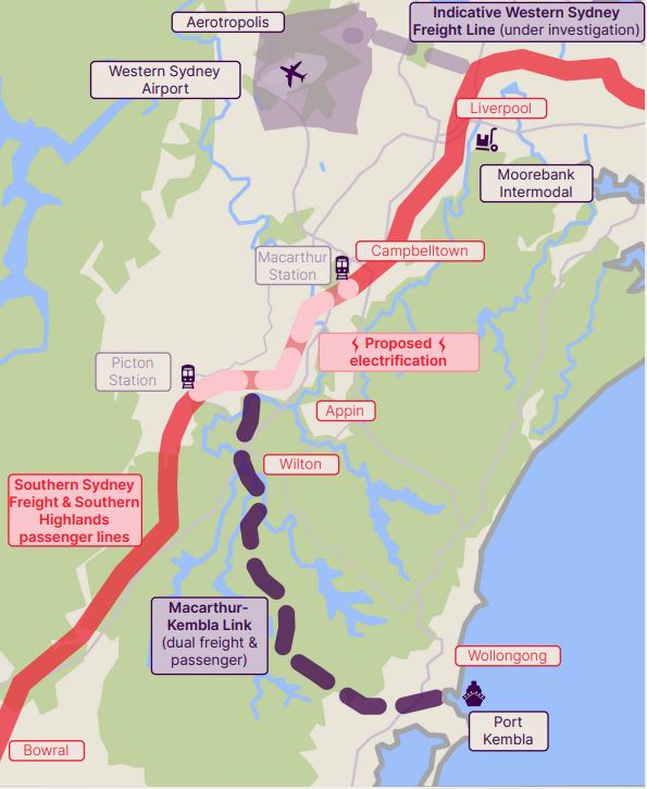 Report Calls For Rail Line Between Wollongong And Western Sydney To