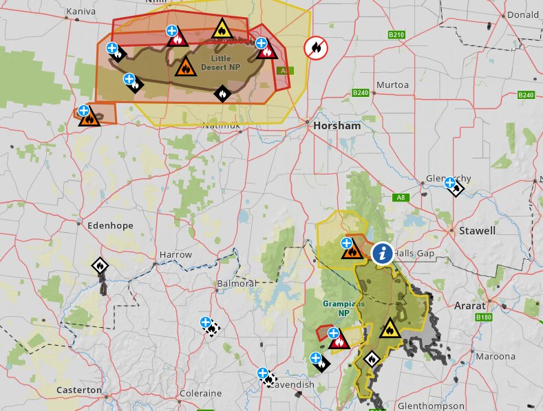 Evacuations Warnings Issued For Bushfires Near Grampians And Little