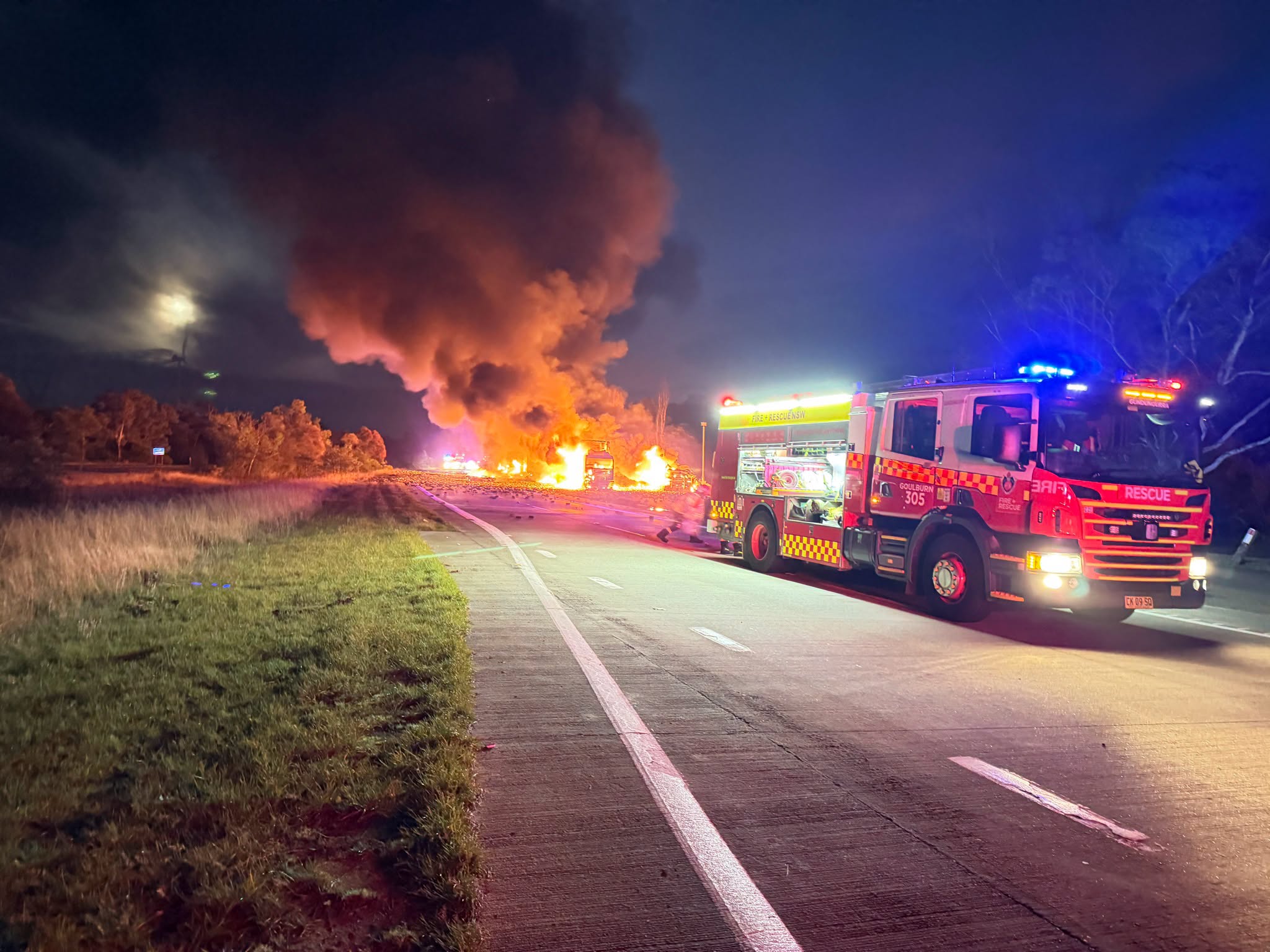 Truck Driver Charged with Negligent Driving Over Fiery Crash at Rest Stop Near Goulburn (2026)