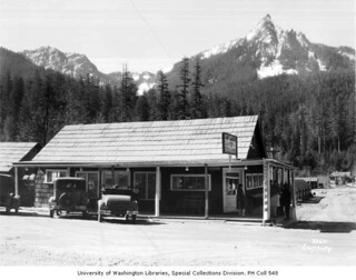 Current conditions in soda springs, california. Grocery store and rental cabins, Camp Mason, Snoqualmie Pa