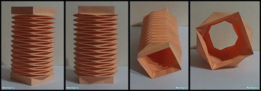Fold along all the horizontal lines (mountain fold). Accordion Paper Folding Octagonal Shape 2 2 Youtu Be F6d Flickr