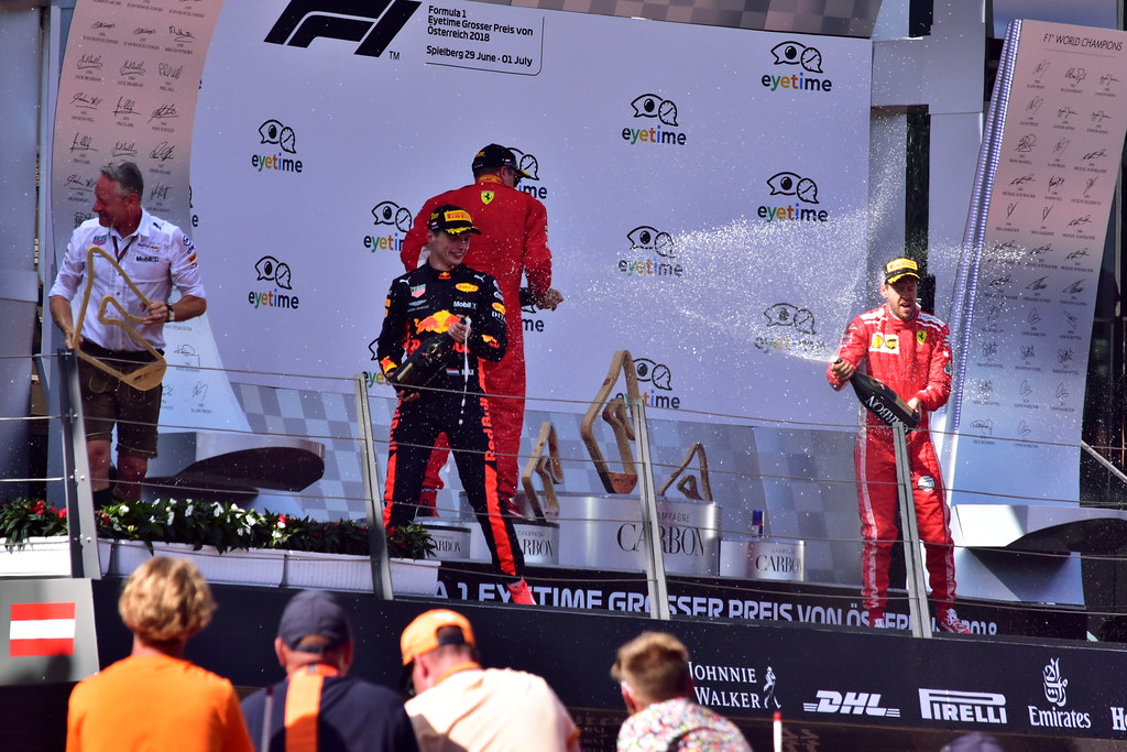 Podium Champagne Wars 2018 Austrian Grand Prix Flickr