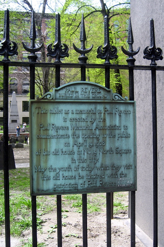 Walking tour through the heart of boston. Boston Freedom Trail Granary Burial Ground Paul Rever Flickr